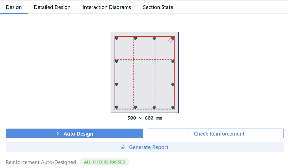 Automatic reinforcement design