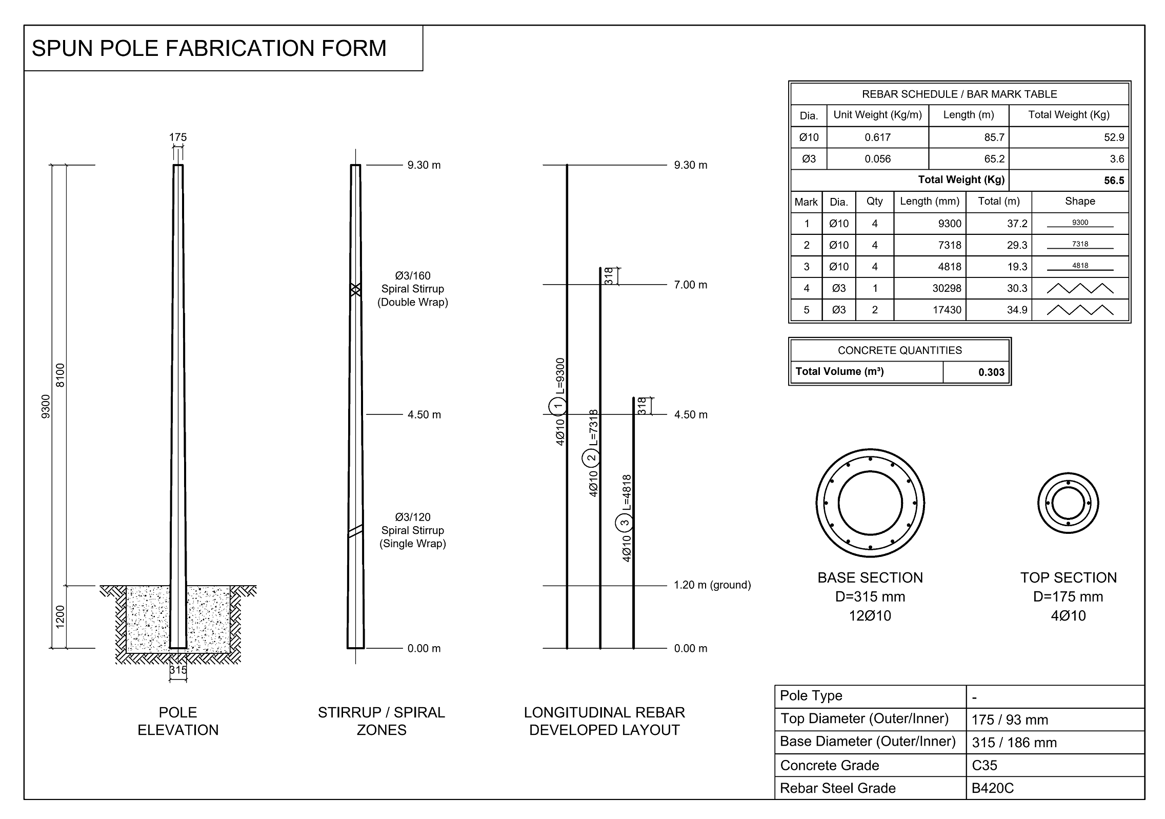 Fabrication drawing & work order